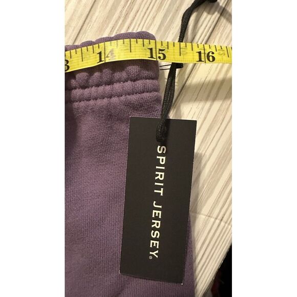 NWT spirit jersey leopard shorts‎ medium purple "raw Hem"  Sweatshirt Material - Picture 7 of 7